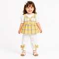 Girls Plaid 2-Piece Frock Set