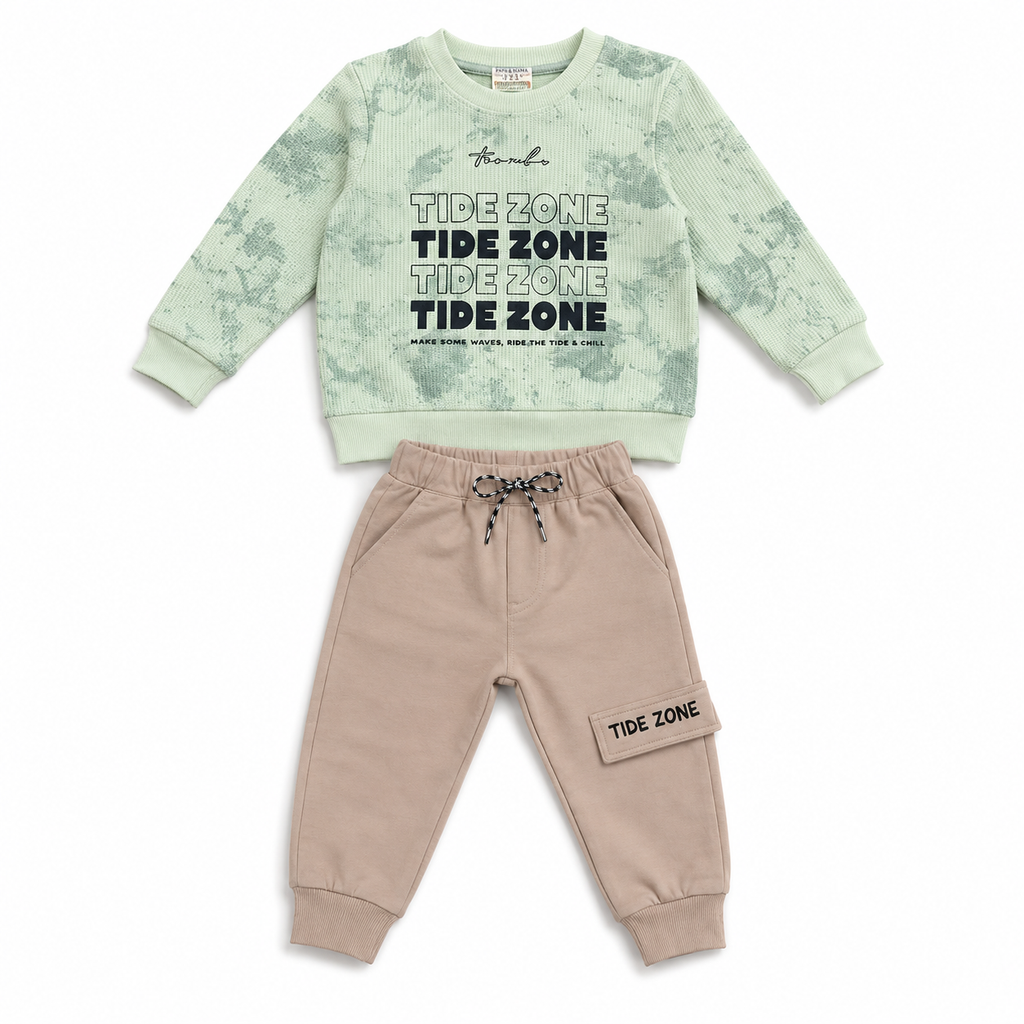 Boys Green 2-Piece Sweatshirt & Jogger Set