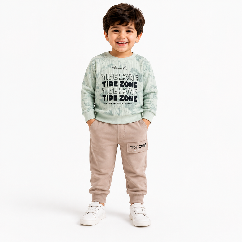 Boys Green 2-Piece Sweatshirt & Jogger Set