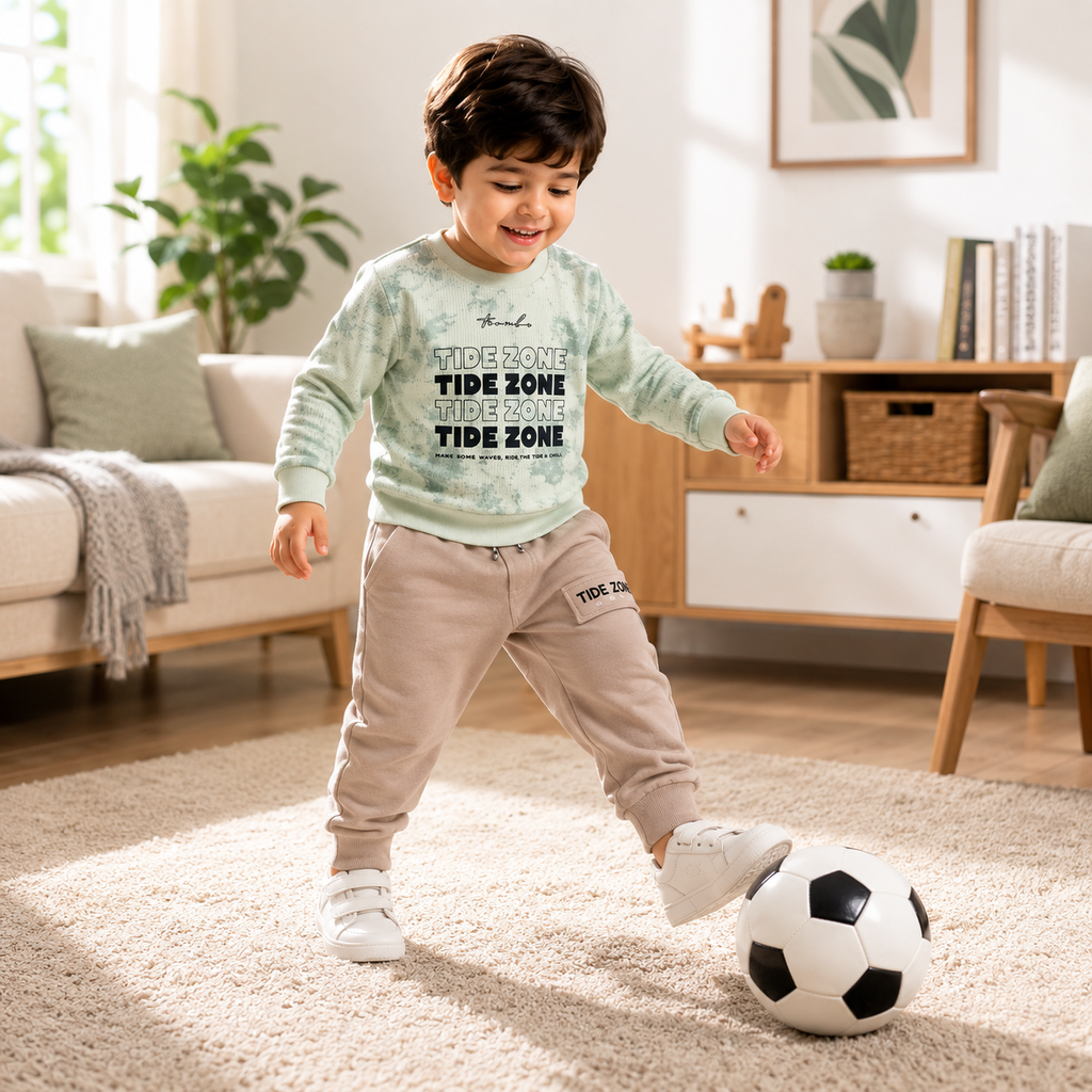 Boys Green 2-Piece Sweatshirt & Jogger Set