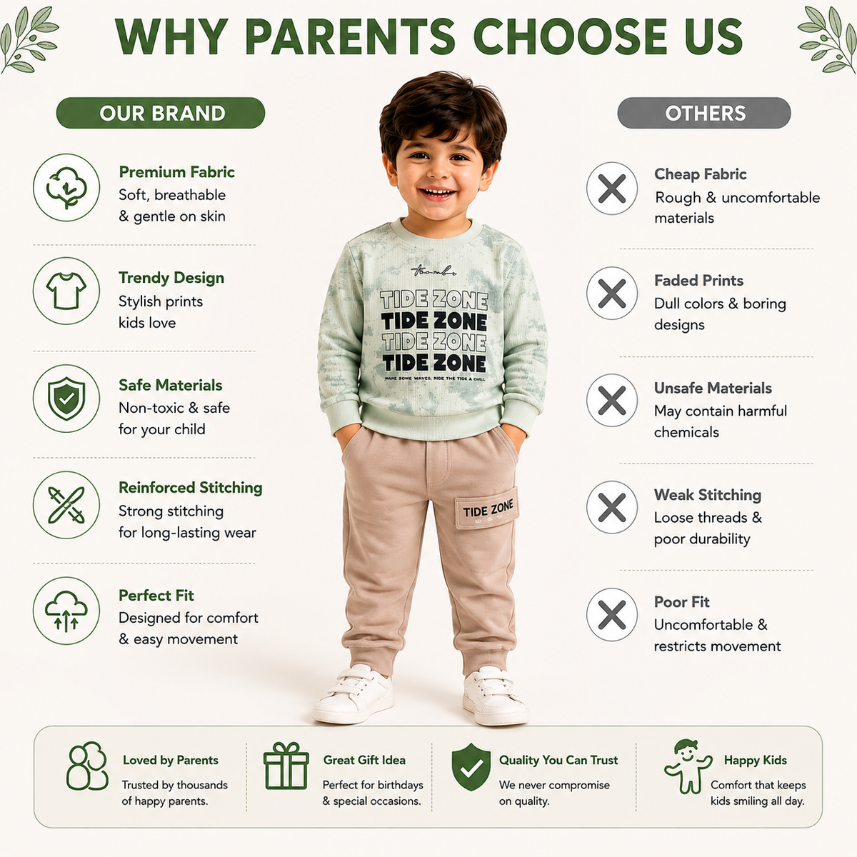 Boys Green 2-Piece Sweatshirt & Jogger Set