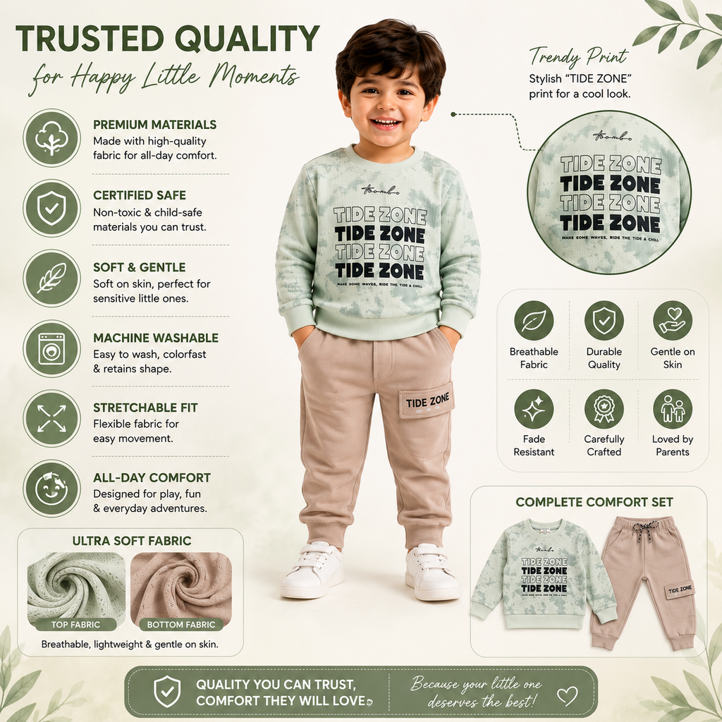 Boys Green 2-Piece Sweatshirt & Jogger Set
