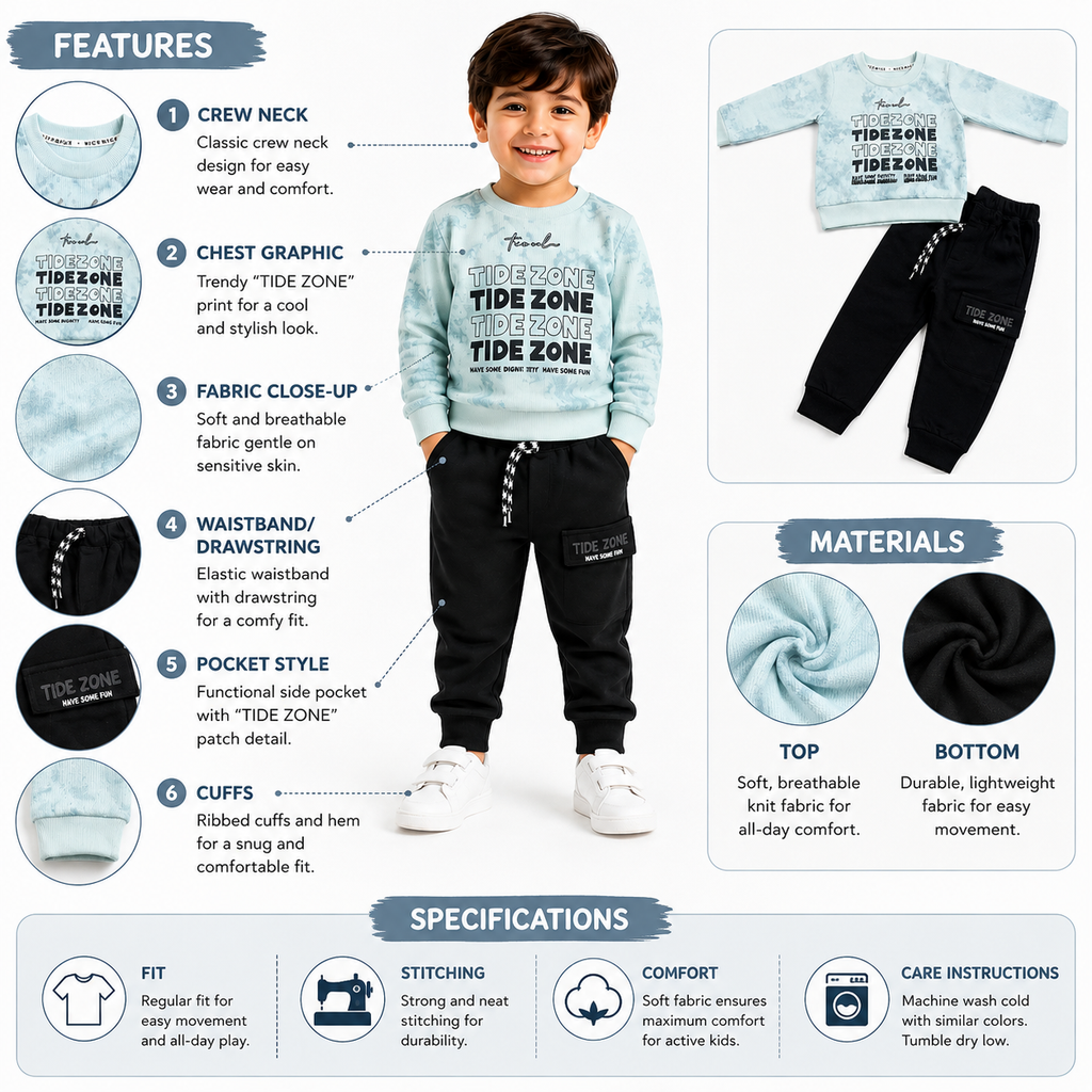 Boys Green 2-Piece Sweatshirt & Jogger Set