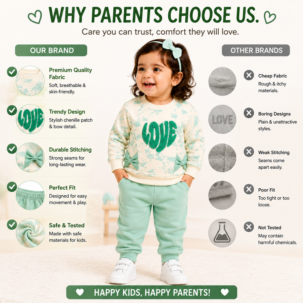 Girls LOVE Patch 2-Piece Outfit Set