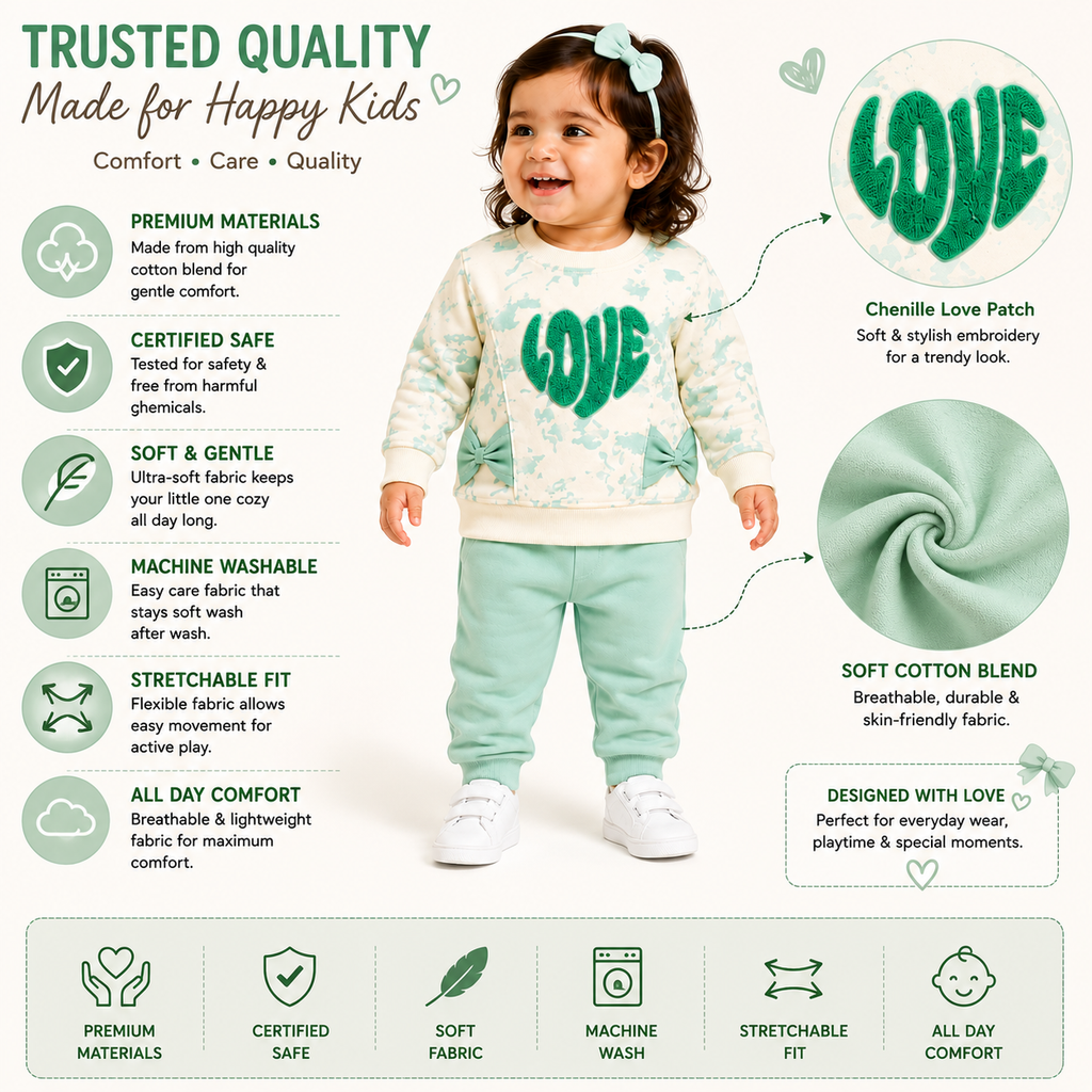 Girls LOVE Patch 2-Piece Outfit Set