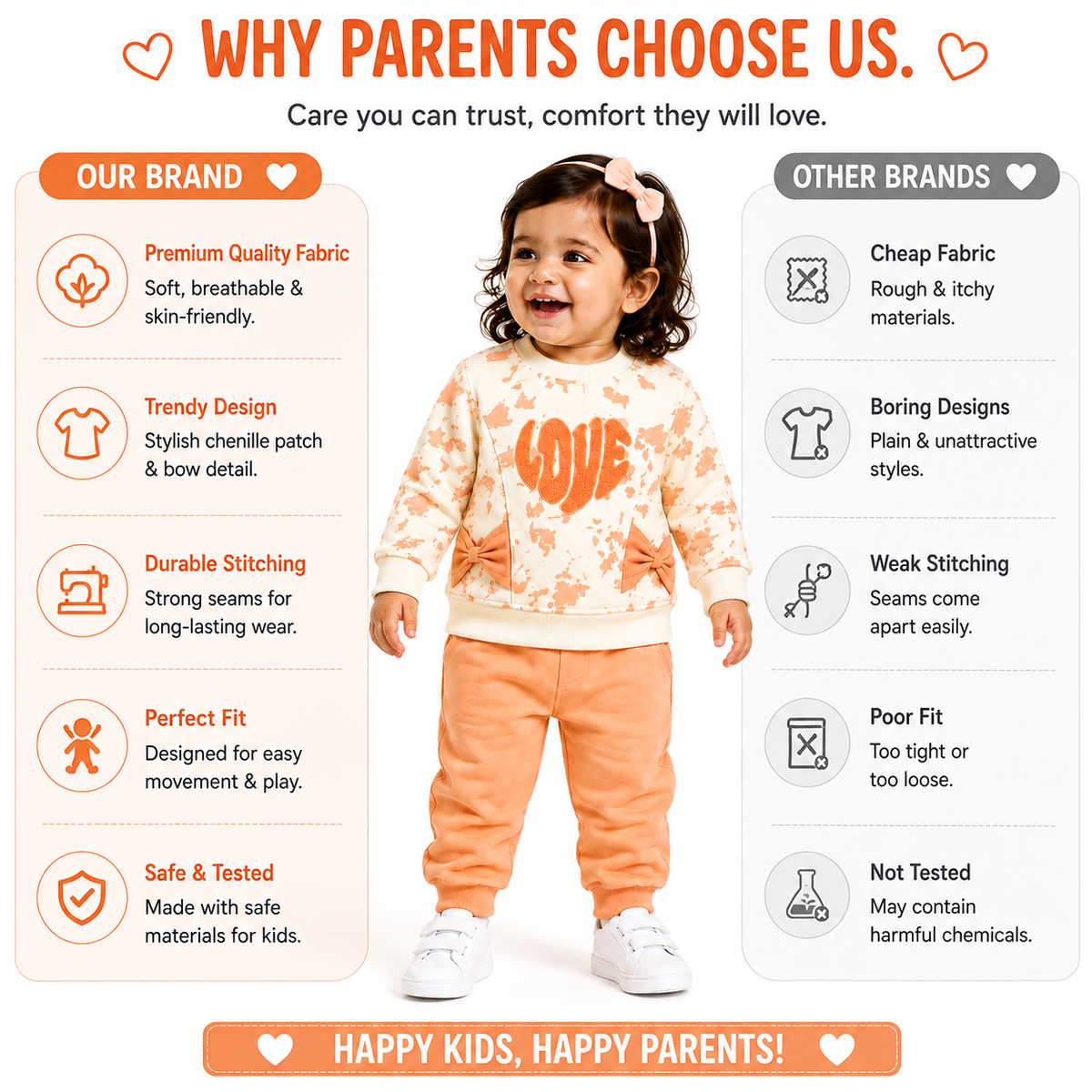Girls LOVE Patch 2-Piece Outfit Set