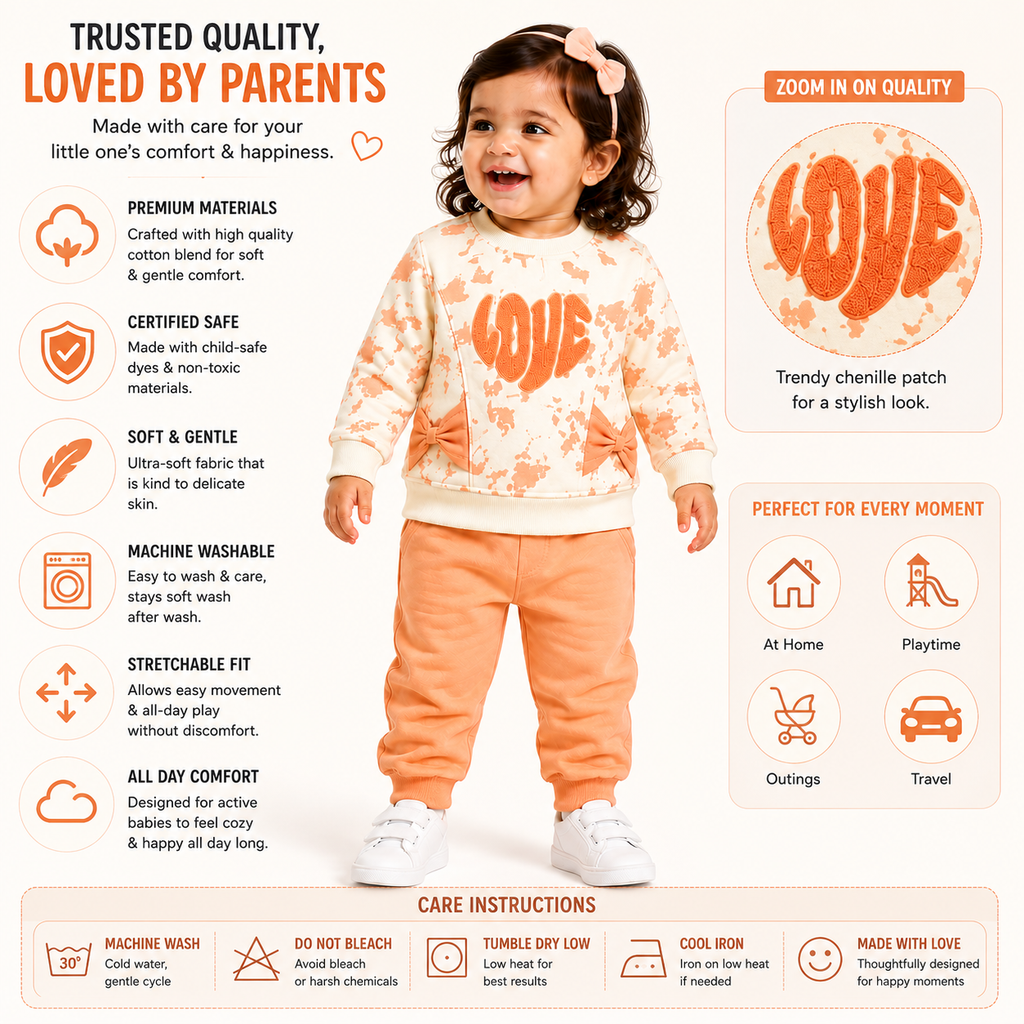 Girls LOVE Patch 2-Piece Outfit Set