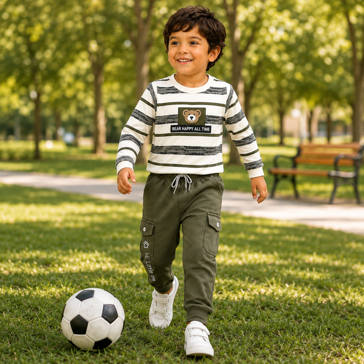 Boys Bear 2-Piece Jogger Pants Outfit Set