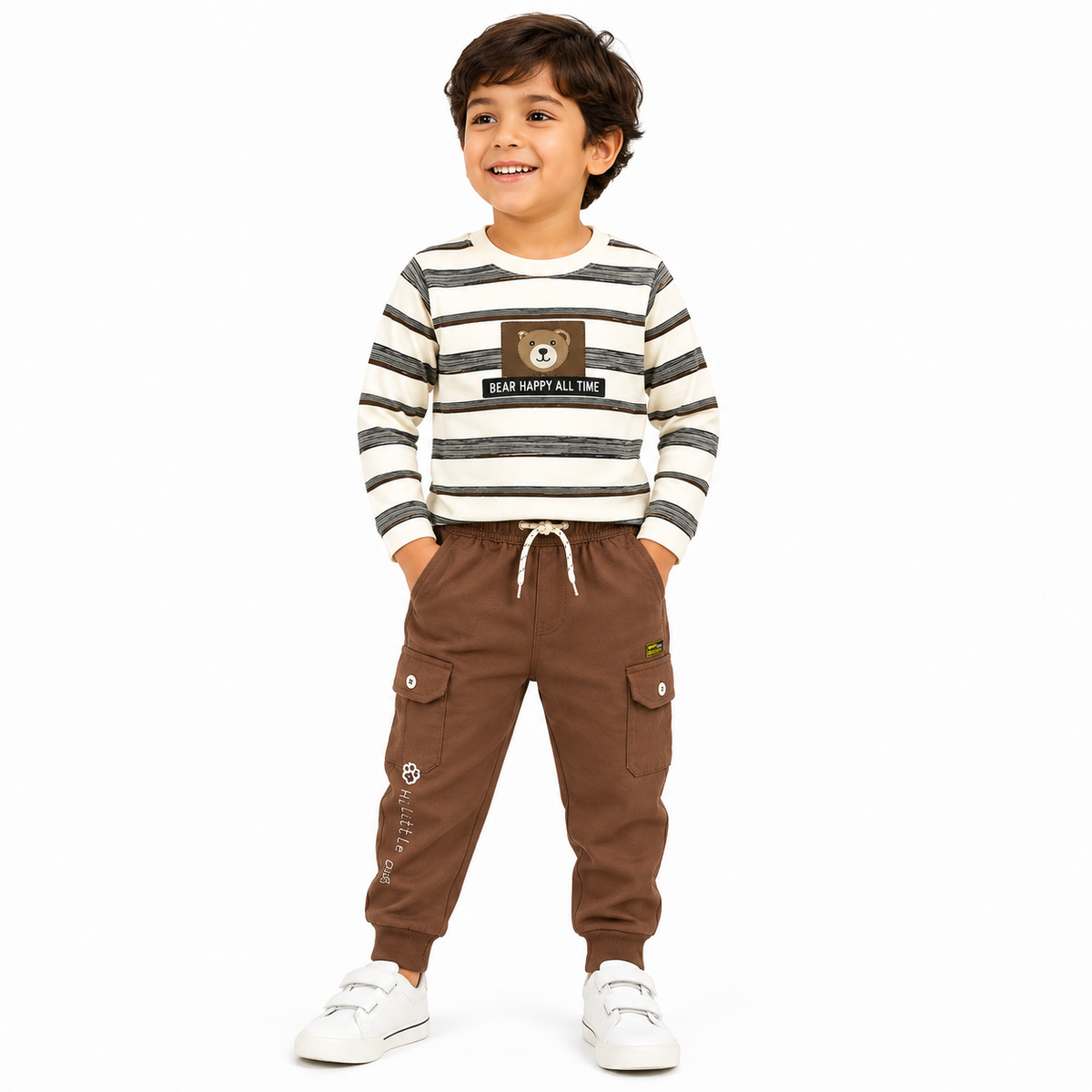 Boys Bear 2-Piece Jogger Pants Outfit Set