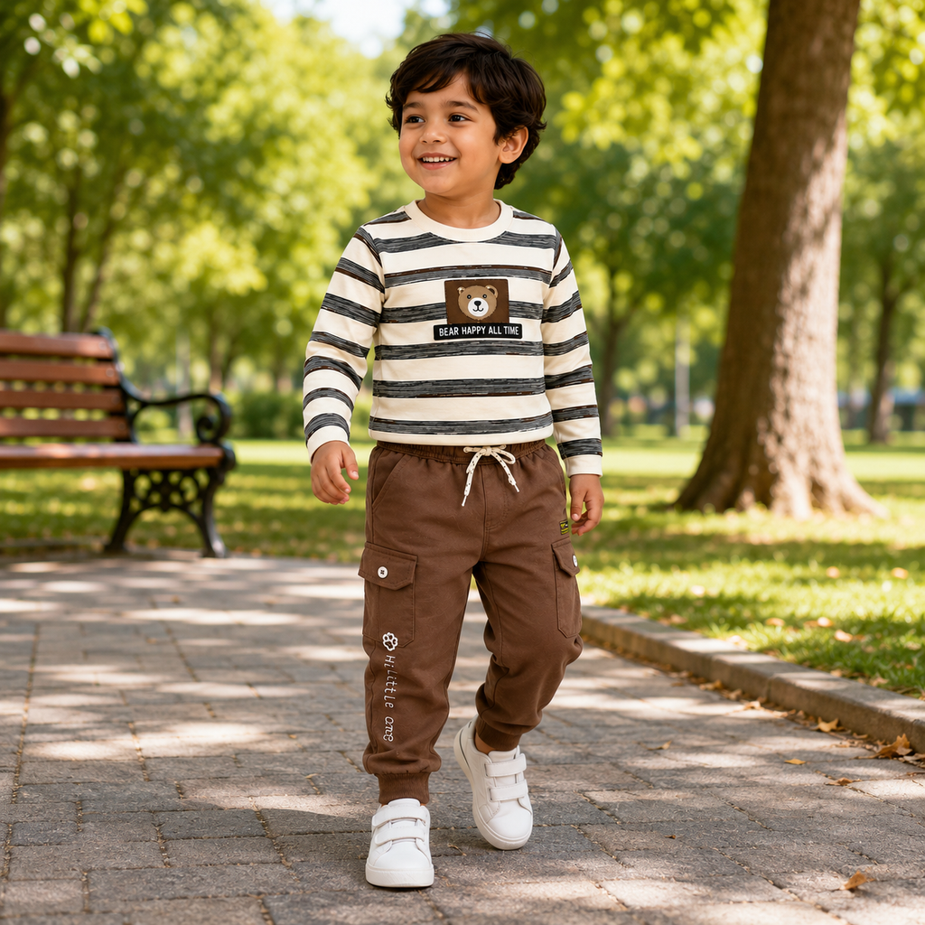 Boys Bear 2-Piece Jogger Pants Outfit Set