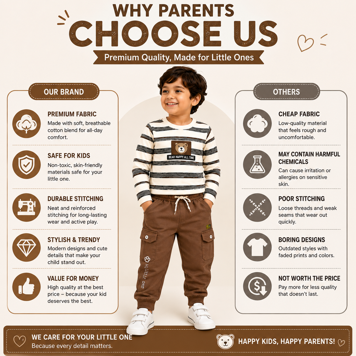 Boys Bear 2-Piece Jogger Pants Outfit Set