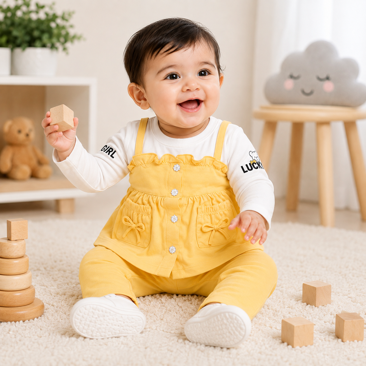 Baby Girl 3-Piece Ruffle Outfit Set