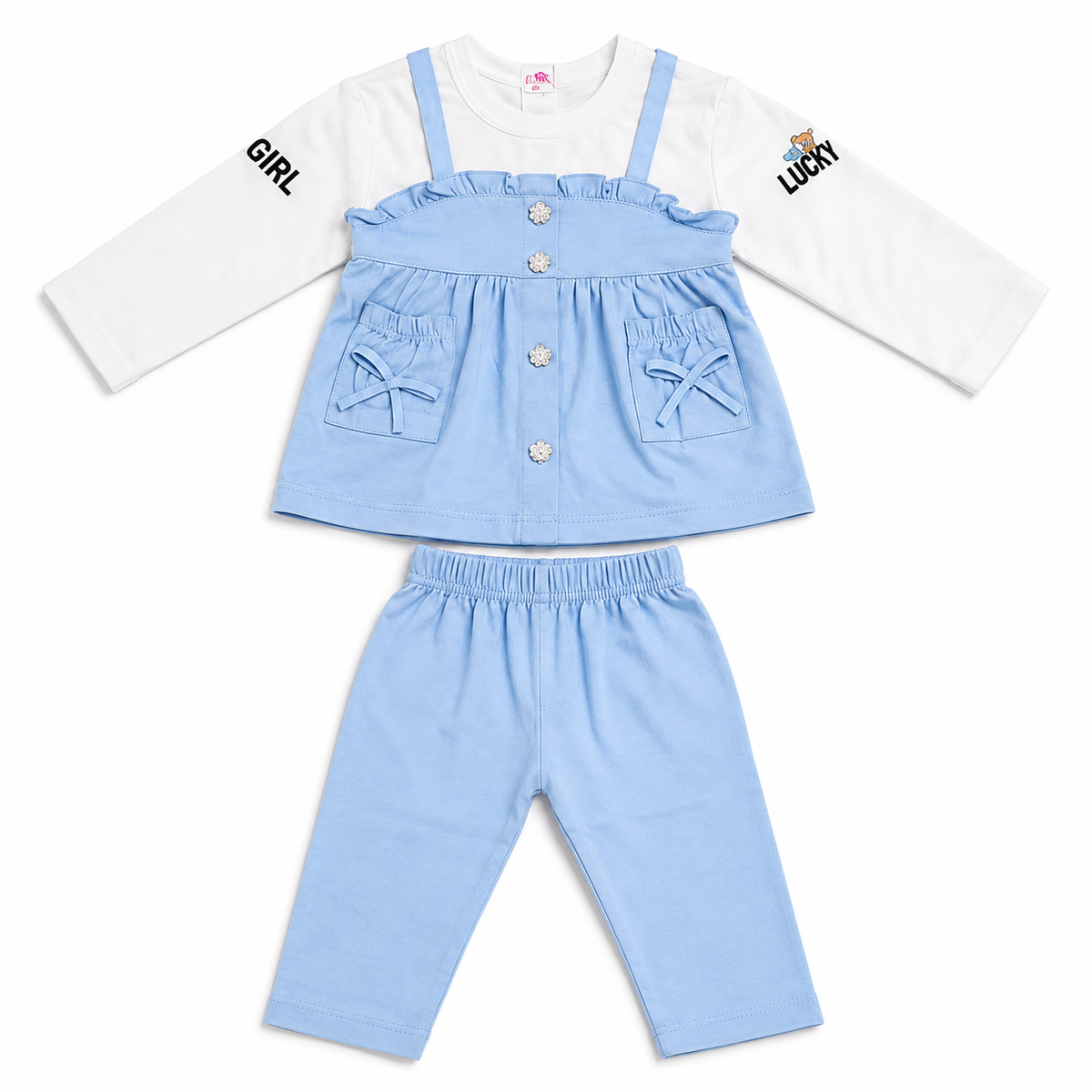 Baby Girl 3-Piece Ruffle Outfit Set