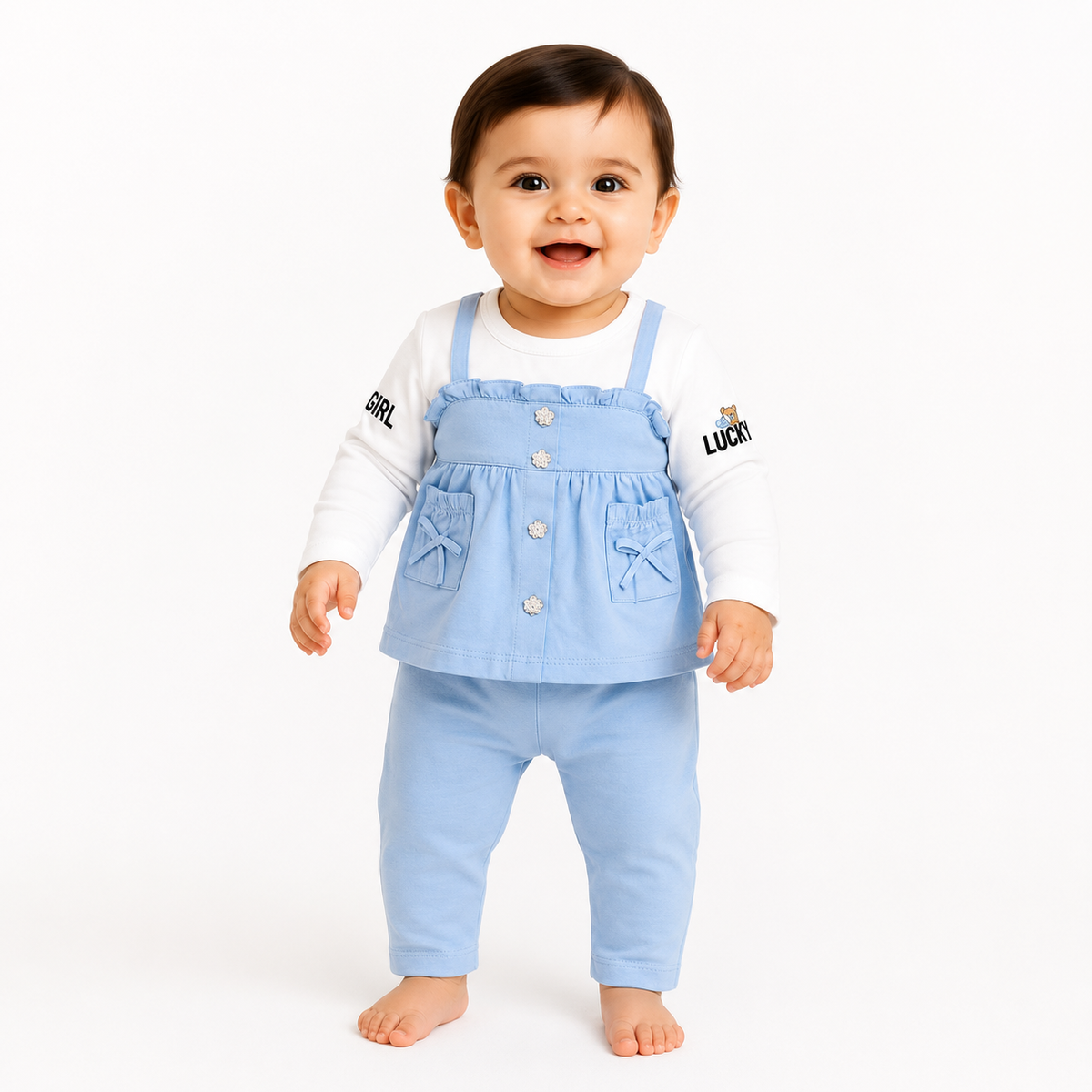 Baby Girl 3-Piece Ruffle Outfit Set