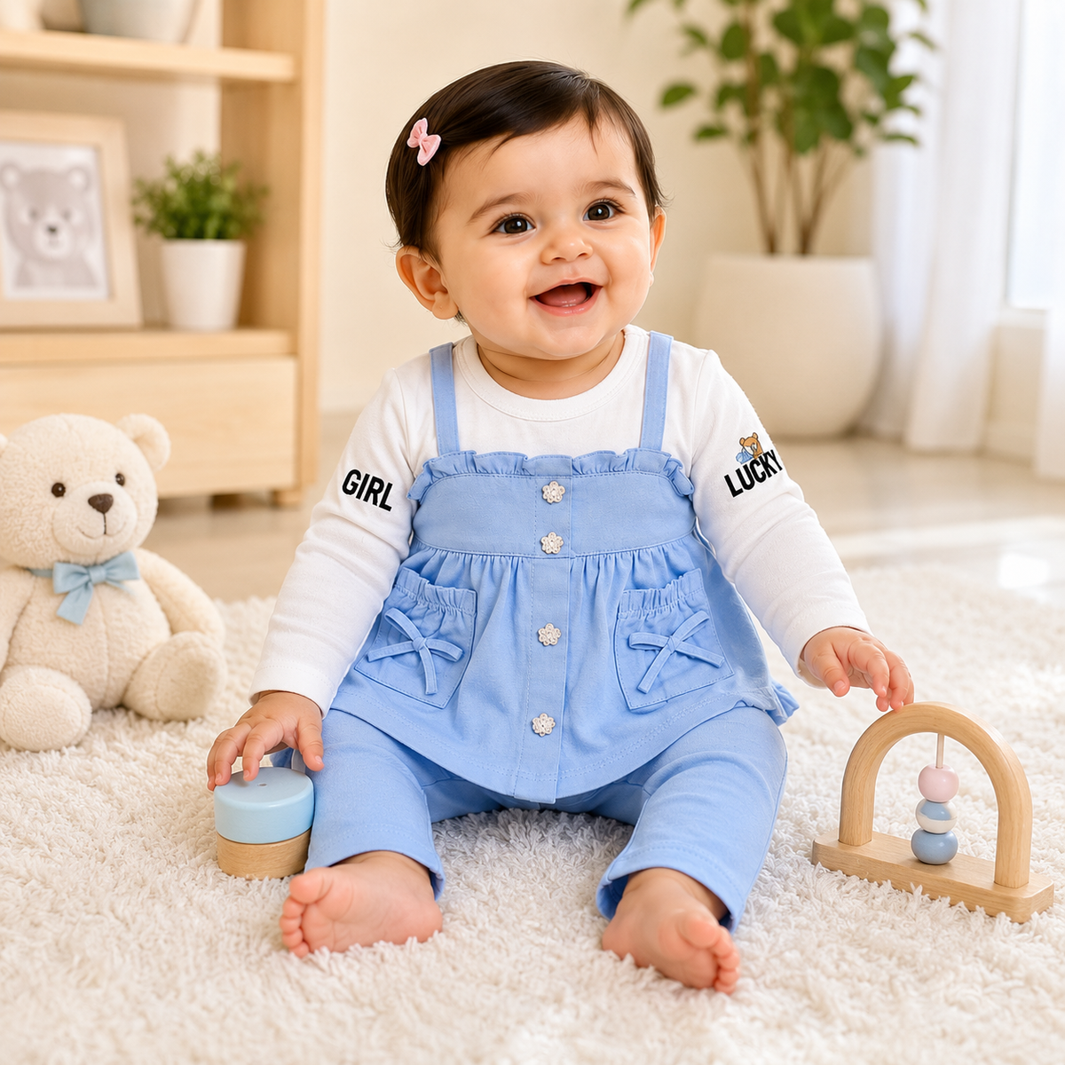 Baby Girl 3-Piece Ruffle Outfit Set