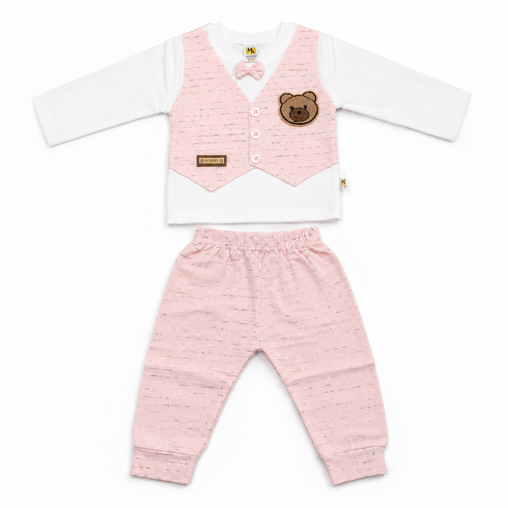 Baby Bear Vest 2-Piece Outfit Set