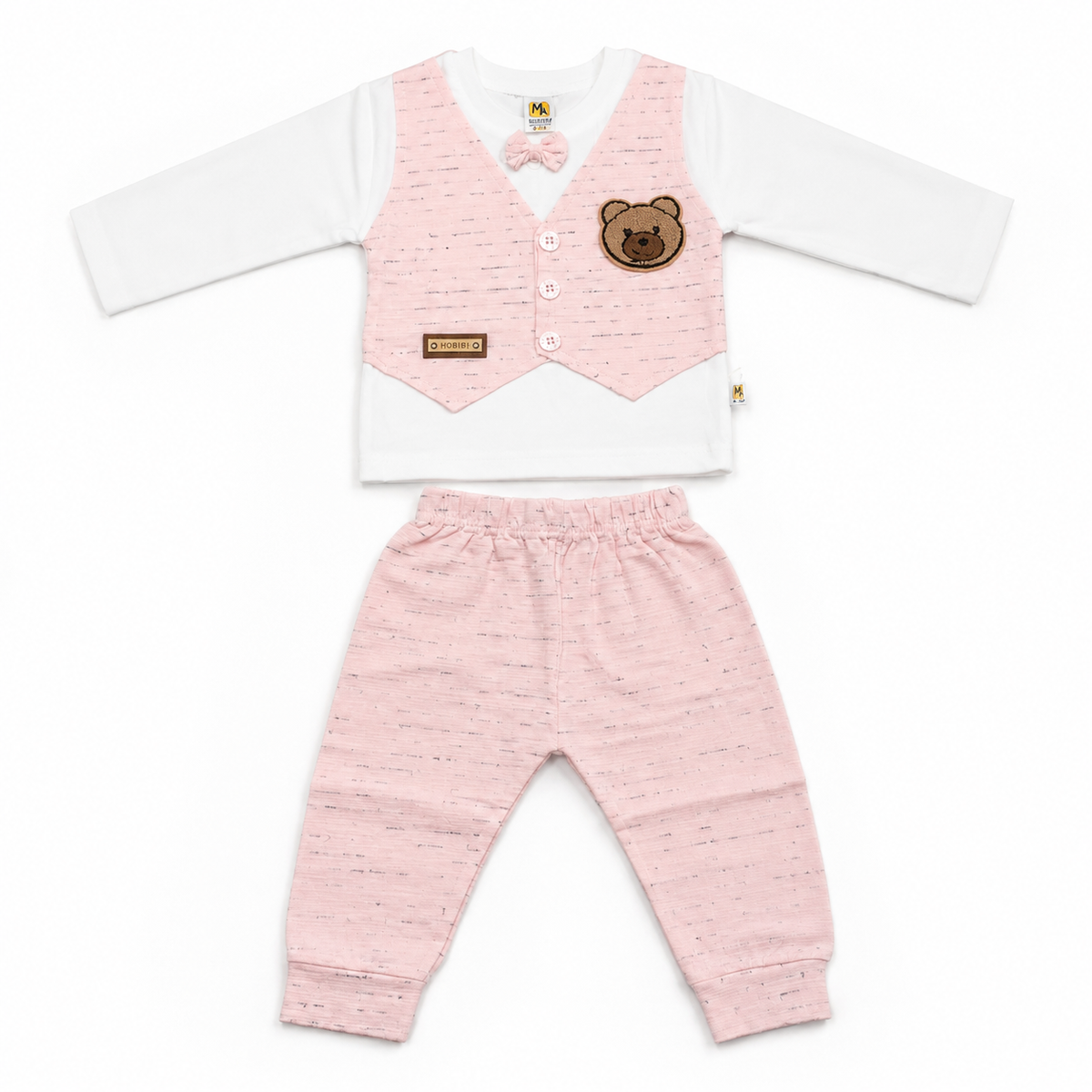 Baby Bear Vest 2-Piece Outfit Set