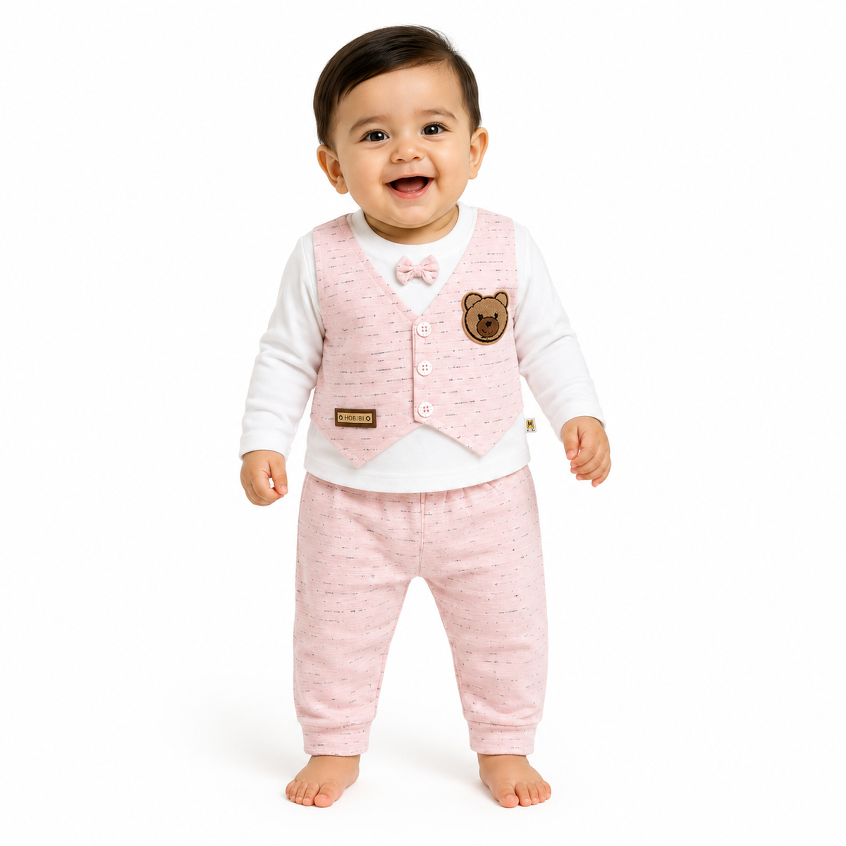 Baby Bear Vest 2-Piece Outfit Set