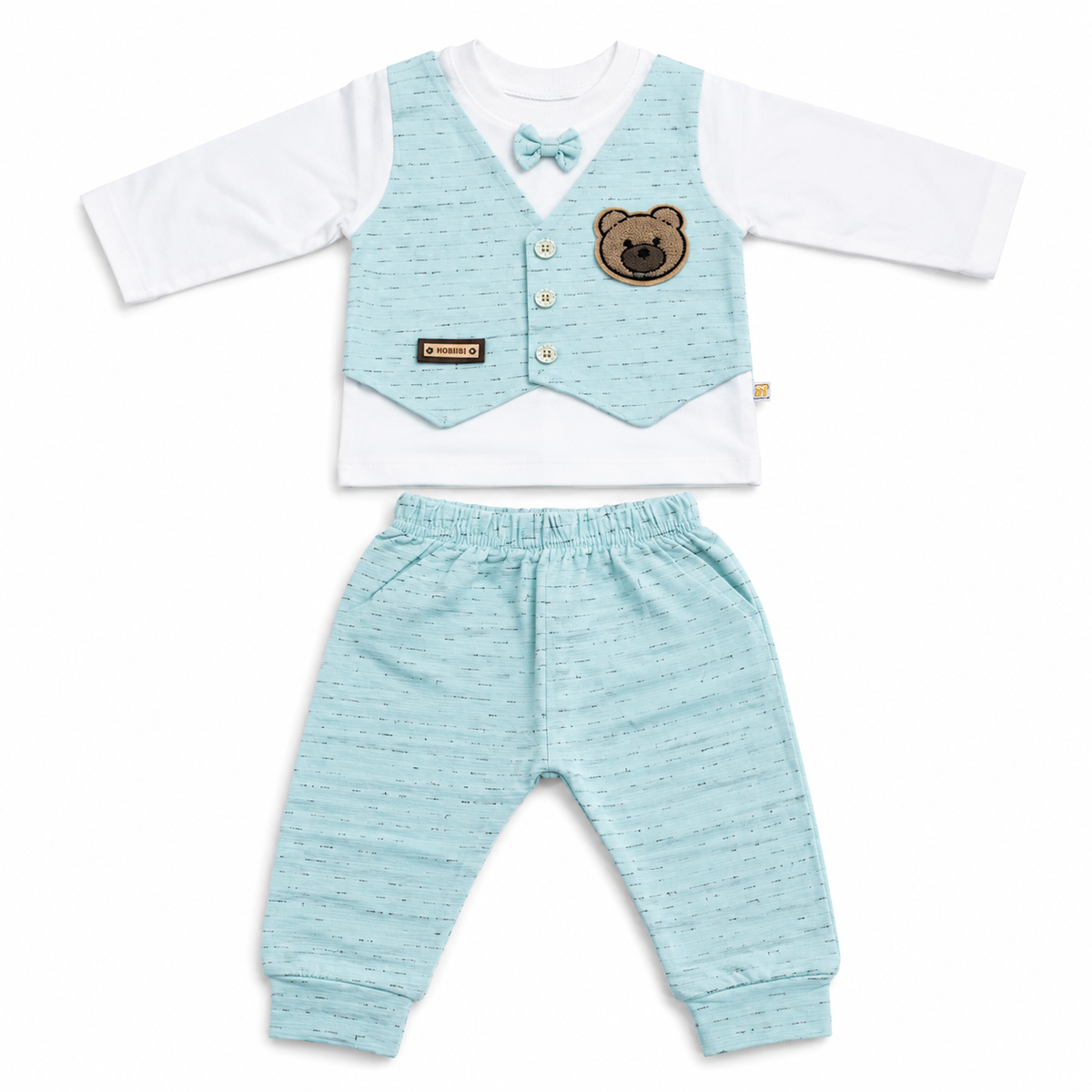 Baby Bear Vest 2-Piece Outfit Set