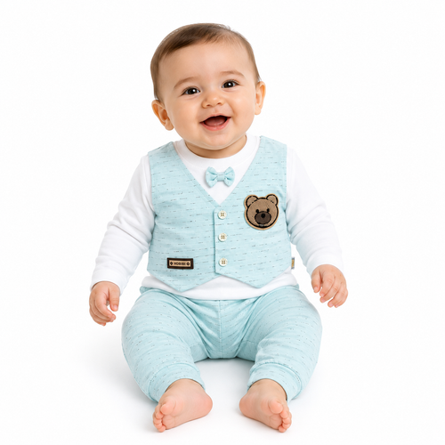 Baby Bear Vest 2-Piece Outfit Set