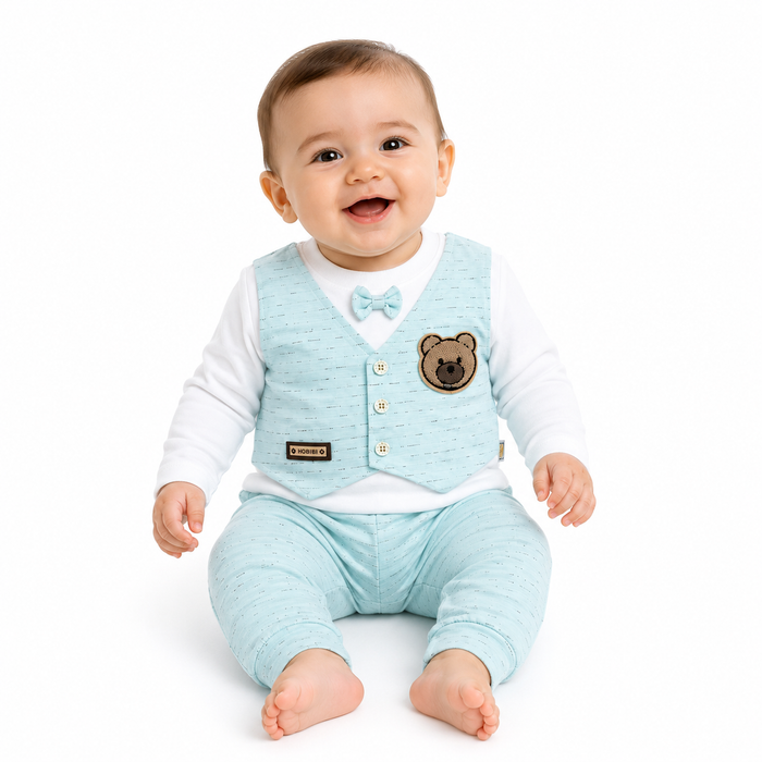 Baby Bear Vest 2-Piece Outfit Set