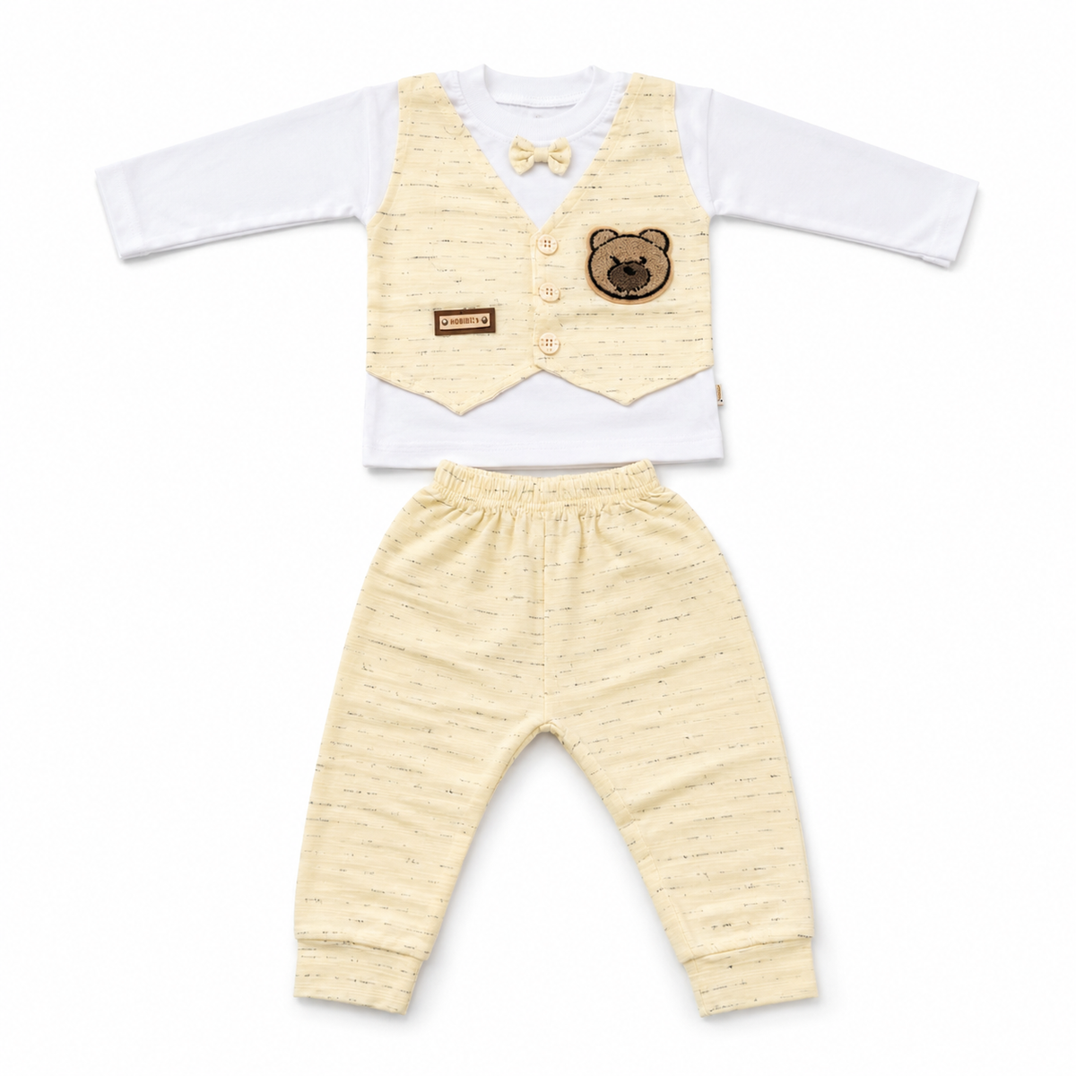 Baby Bear Vest 2-Piece Outfit Set