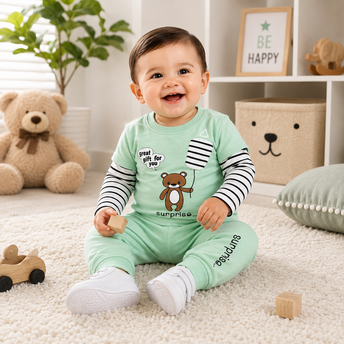 Baby Teddy Bear 2-Piece Outfit Set