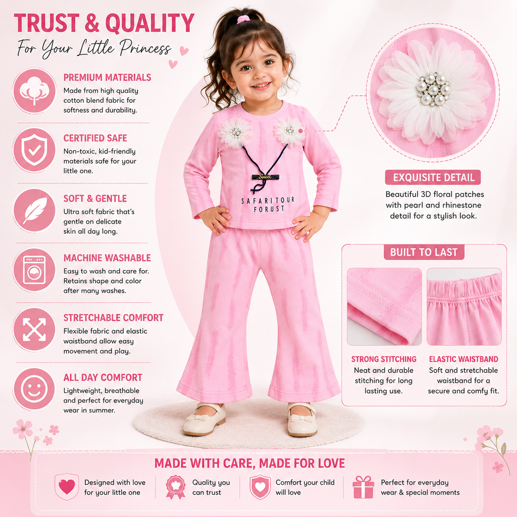 Baby Girls 2 Piece Floral Outfit Set