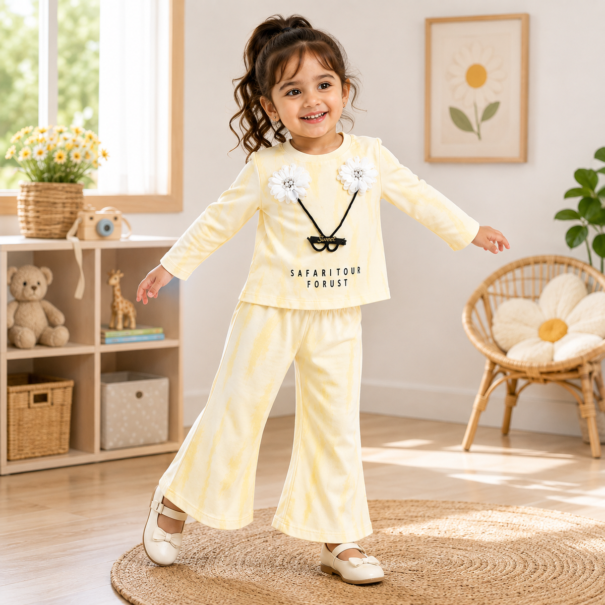 Baby Girls 2 Piece Floral Outfit Set
