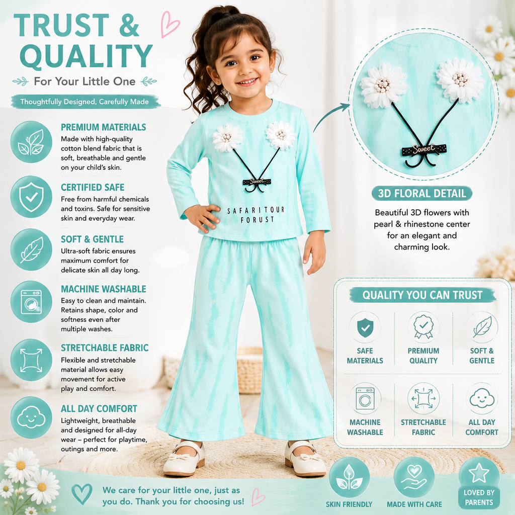 Baby Girls 2 Piece Floral Outfit Set