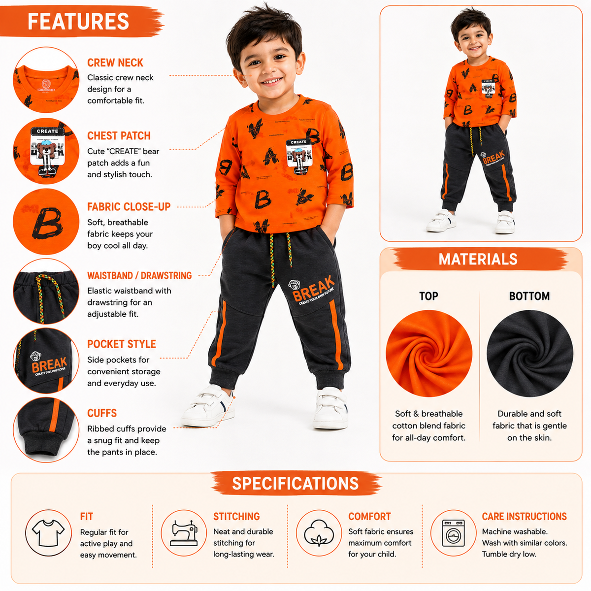 Boys 2-Piece Sweatshirt & Jogger Set