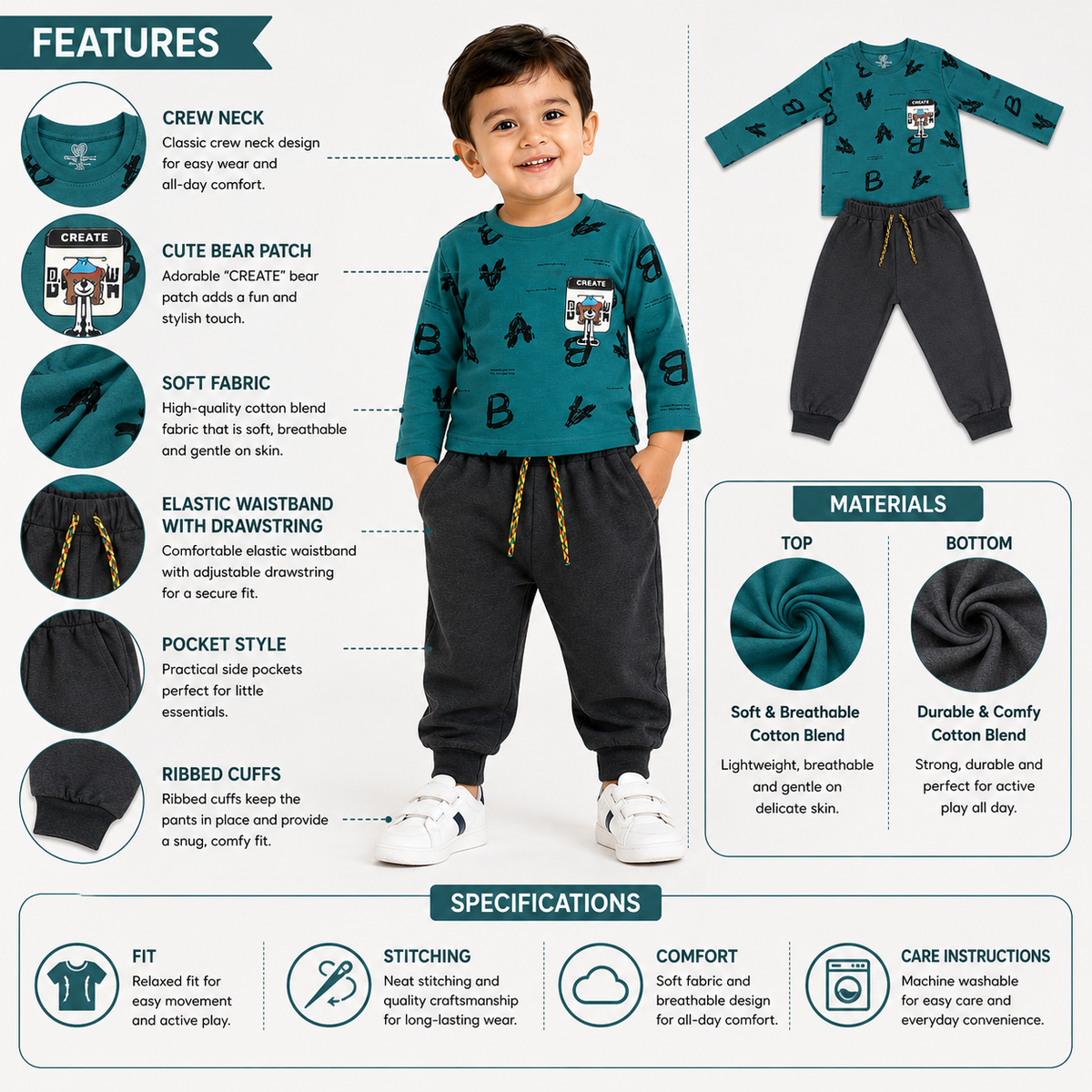 Boys 2-Piece Sweatshirt & Jogger Set