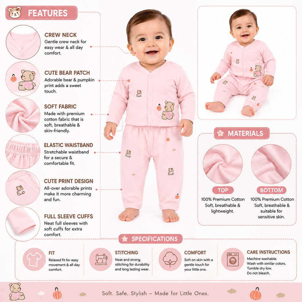Newborn Baby Bear 2-Piece Outfit Set
