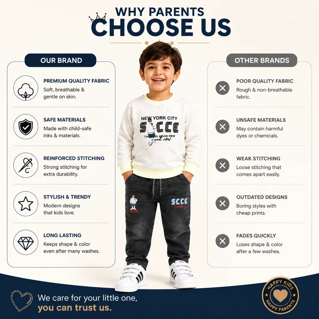 Boys 2-Piece Summer Outfit Set – Printed Top & Casual Pants