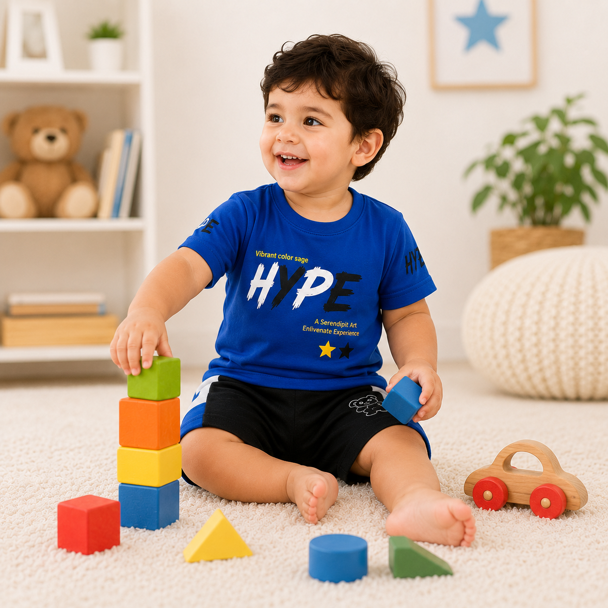 Boys Letter Print T-Shirt and Shorts Set – Kids Everyday Outfit