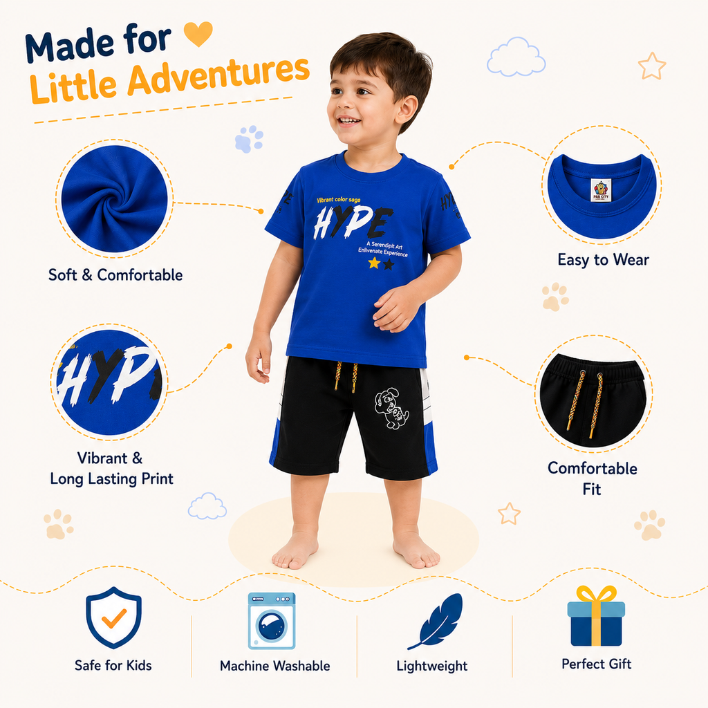 Boys Letter Print T-Shirt and Shorts Set – Kids Everyday Outfit