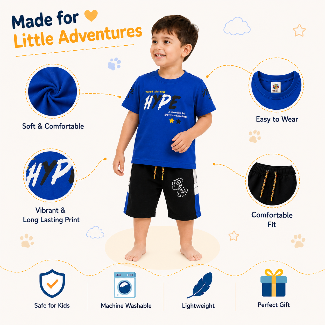 Boys Letter Print T-Shirt and Shorts Set – Kids Everyday Outfit