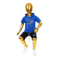 Mini & Mama Boys Spiderman blue short sleeve hoodie and black shorts set with graphic print. Elastic waistband and drawstring.